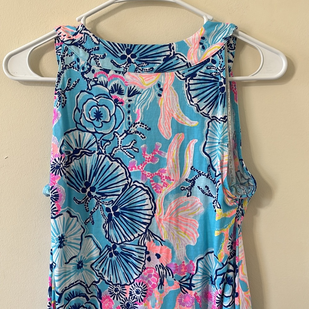 Lilly Pulitzer Ross Dress Bali Blue Once Upon a Tide Size Medium - Picture 7 of 10